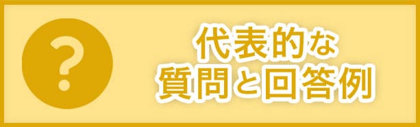 代表的な質問と回答例